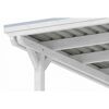 Einzelcarport 'Emsland' weiß 402 x 604 cm mit Stahl-Dachplatten