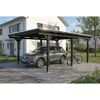 Einzelcarport 'Emsland' anthrazit 402 x 604 cm mit EPDM-Dach