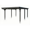 Einzelcarport 'Emsland' anthrazit 402 x 604 cm mit EPDM-Dach