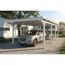 Einzelcarport 'Emsland' weiß 402 x 846 cm mit EPDM-Dach
