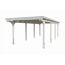 Einzelcarport 'Emsland' weiß 402 x 846 cm mit EPDM-Dach