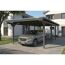 Einzelcarport 'Emsland' anthrazit 402 x 846 cm mit Stahl-Dachplatten