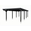 Einzelcarport 'Emsland' anthrazit 402 x 846 cm mit Stahl-Dachplatten