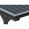 Einzelcarport 'Emsland' anthrazit 402 x 846 cm mit Stahl-Dachplatten