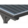 Einzelcarport 'Emsland' schiefergrau 402 x 846 cm mit Stahl-Dachplatten