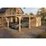 Einzelcarport 'Emsland' naturfarben 402 x 846 cm Stahl-Dachplatten