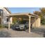 Einzelcarport 'Emsland' naturfarben 402 x 846 cm mit EPDM-Dach