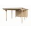 Einzelcarport 'Emsland' naturfarben 402 x 846 cm mit EPDM-Dach