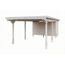 Einzelcarport 'Emsland' weiß 402 x 846 cm mit Stahl-Dachplatten
