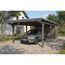Einzelcarport 'Emsland' schiefergrau 402 x 846 cm mit EPDM-Dach