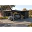 Einzelcarport 'Emsland' anthrazit 402 x 846 cm mit EPDM-Dach