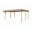Einzelcarport 'Emsland' naturfarben 609 x 604 cm mit Stahl-Dachplatten