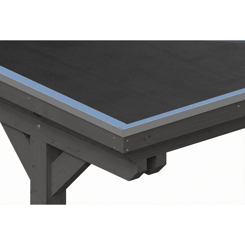 Doppelcarport 'Emsland' schiefergrau 609 x 604 cm mit EPDM-Dach