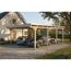 Doppelcarport 'Emsland' naturfarben 609 x 846 cm mit Stahl-Dachplatten