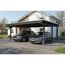 Doppelcarport 'Emsland' anthrazit 609 x 604 cm mit Stahl-Dachplatten