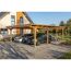 Doppelcarport 'Emsland' Eiche hell 609 x 846 cm mit EPDM-Dach