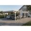 Doppelcarport 'Emsland' weiß 609 x 846 cm mit EPDM-Dach