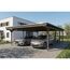 Doppelcarport 'Emsland' anthrazit 609 x 846 cm mit EPDM-Dach