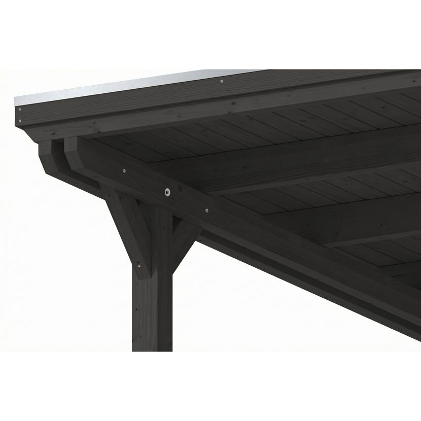 Doppelcarport 'Emsland' anthrazit 609 x 846 cm mit EPDM-Dach