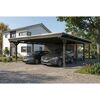 Doppelcarport 'Emsland' anthrazit 609 x 846 cm mit EPDM-Dach