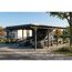 Einzelcarport 'Emsland' anthrazit 609 x 846 cm mit EPDM-Dach