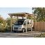 Einzelcarport 'Emsland Caravan' naturfarben 402 x 604 cm mit Stahl-Dachplatten