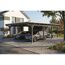 Einzelcarport 'Emsland' schiefergrau 609 x 846 cm mit EPDM-Dach