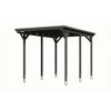 Einzelcarport 'Emsland Caravan' schiefergrau 402 x 604 cm mit Stahl-Dachplatten