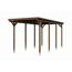 Einzelcarport 'Emsland Caravan' nussbaumfarben 402 x 846 cm mit Stahl-Dachplatten