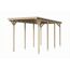 Einzelcarport 'Emsland Caravan' naturfarben 402 x 846 cm mit Stahl-Dachplatten
