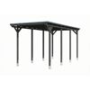 Einzelcarport 'Emsland Caravan' schiefergrau 402 x 846 cm, Stahl-Dachplatten mit Antikondensvlies