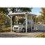 Einzelcarport 'Emsland Caravan' weiß 402 x 604 cm mit Stahl-Dachplatten