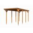 Einzelcarport 'Emsland Caravan' Eiche hell 402 x 846 cm mit Stahl-Dachplatten