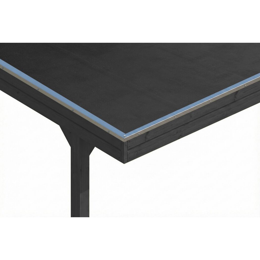 Einzelcarport 'Friesland' anthrazit 320 x 555 cm mit EPDM-Dach