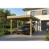 Einzelcarport 'Friesland' grün imprägniert 320 x 555 cm mit Stahl-Dachplatten