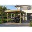 Einzelcarport 'Friesland' grün imprägniert 320 x 555 cm mit EPDM-Dach