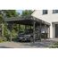 Einzelcarport 'Friesland' schiefergrau 320 x 708 cm mit Stahl-Dachplatten