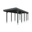Einzelcarport 'Friesland' schiefergrau 320 x 708 cm mit Stahl-Dachplatten