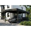Einzelcarport 'Friesland' anthrazit 320 x 708 cm mit Stahl-Dachplatten