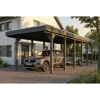 Einzelcarport 'Friesland' schiefergrau 320 x 860 cm mit Stahl-Dachplatten