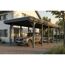 Einzelcarport 'Friesland' schiefergrau 320 x 860 cm mit Stahl-Dachplatten