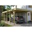 Einzelcarport 'Friesland' grün imprägniert 320 x 708 cm mit EPDM-Dach