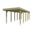 Einzelcarport 'Friesland' grün imprägniert 320 x 860 cm mit EPDM-Dach