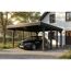 Einzelcarport 'Friesland' anthrazit 402 x 555 cm mit Stahl-Dachplatten