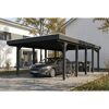 Einzelcarport 'Friesland' anthrazit 402 x 708 cm mit Stahl-Dachplatten