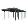 Einzelcarport 'Friesland' schiefergrau 402 x 860 cm mit EPDM-Dach