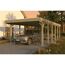 Einzelcarport 'Friesland' grün imprägniert 402 x 860 cm mit EPDM-Dach