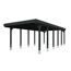 Einzelcarport 'Friesland' anthrazit 402 x 860 cm mit EPDM-Dach