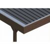Doppelcarport 'Friesland' nussbaumfarben 546 x 555 cm mit Stahl-Dachplatten