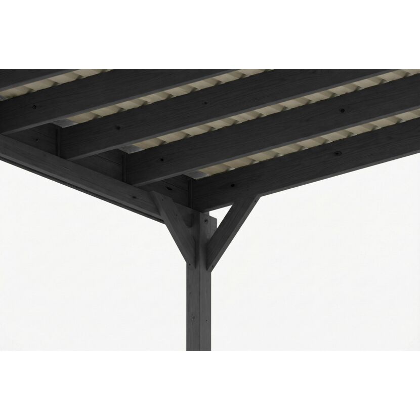 Doppelcarport 'Friesland' schiefergrau 546 x 555 cm mit Stahl-Dachplatten